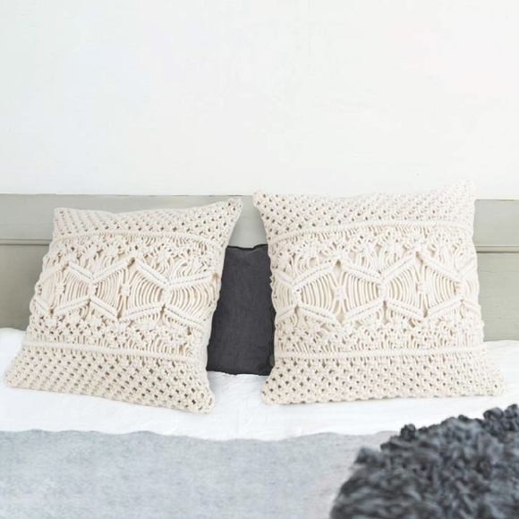 Urban Outfitters Other - Urban Outfitters 2pcs Throw Pillow Cover Macrame